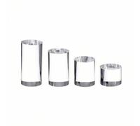 XLWLLNJ Cubo Acrílico Base Expositor Soporte Bloque Transparente Minimalista con Visibilidad Completa para Joyas Cosméticos Artesanía Fotografías con Riser , Cilindro