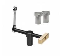 XLWLLNJ de Banco de Escritorio Tornillo de Banco Abrazadera Mordaza Banco Perro con Tornillo de Apriete Controlado y Posicionamiento Estable Acero Inoxidable, Negro, 20 Mm
