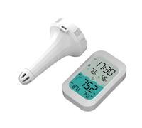 XLWLLNJ de Temperatura de Piscina Digital Flotante Inalámbrico Lectura Clara Reloj Temperatura Interior Humedad Nivel de Confort Material Plástico Goma