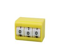 XLWLLNJ Digital de Escritorio Manual Mecánico de Mesa con Ventana de Visualización Frontal Operación a Mano sin Electricidad Adecuado para Juegos de Mesa, Amarillo, 3 Dígitos