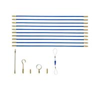 XLWLLNJ Electricista Pasahilos Herramienta Varillas Tira Cable Pasacables Tiracables de Fibra de Vidrio con Piezas de Latón y Lazo Flexible Guía Eficiente y, 4mm 45cm