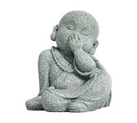 XLWLLNJ Figura de Monje, Estatua de Buda, Muñecos, Mini Escultura Delicada, Artesanías en Miniatura, Adornos para Sentarse, para Decoración de E,