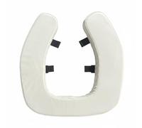XLWLLNJ Funda de Asiento de Inodoro Acolchada Cojín Almohadilla Cubierta Impermeable para Fijación de Gancho y Bucle Acolchado Grueso de Espuma y PU Adecuada, Blanco