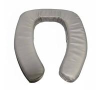 XLWLLNJ Funda de Asiento de Inodoro Acolchada Cojín Almohadilla Cubierta Impermeable para Fijación de Gancho y Bucle Acolchado Grueso de Espuma y PU Adecuada, Gris
