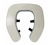 XLWLLNJ Funda de Asiento de Inodoro Acolchada Cojín Almohadilla Cubierta Impermeable para Fijación de Gancho y Bucle Acolchado Grueso de Espuma y PU Adecuada, Blanco Cremoso