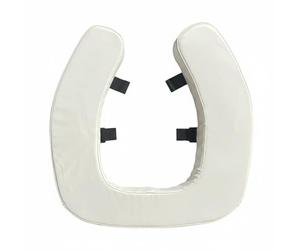 XLWLLNJ Funda de Asiento de Inodoro Acolchada Cojín Almohadilla Cubierta Impermeable para Fijación de Gancho y Bucle Acolchado Grueso de Espuma y PU Adecuada, Blanco