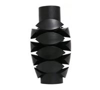 XLWLLNJ Jarrón Decorativo de Resina Jarrón Escultural Florero Recipiente Cilíndrico Arte Funcional para Arreglos Botánicos Adecuado para Consola Mesa de Centro Recibidor Salón, Negro