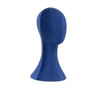 XLWLLNJ Mannequin Head Modelo de Cabeza para Peluca Soporte de Exhibición para Sombrero Accesorio para Almacenamiento de Tocados Base Estable para Collares, Azul
