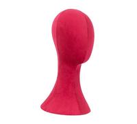 XLWLLNJ Mannequin Head Modelo de Cabeza para Peluca Soporte de Exhibición para Sombrero Accesorio para Almacenamiento de Tocados Base Estable para Collares, Rojo