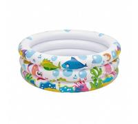 XLWLLNJ Piscina Infantil Hinchable Redonda Piscina Alberca de 3 Anillos en PVC Resistente y Diseño Marino Estable y Fácil de Montar Apta para Juegos Acuáticos Patios Interiores Exteriores Balcones
