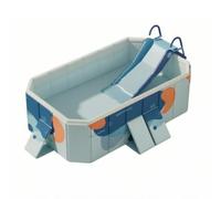 XLWLLNJ Piscina Inflable para Niños Piscina Infantil Piscina con Tobogán Piscina Elevada Piscina Recreativa Fabricada en PVC con Paneles de Refuerzo sin Inflado Adecuada para Terraza Patio Trasero