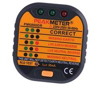 XLWLLNJ Probador de Eléctricos Automáticos PEAKMETER Comprobador de Tomas de Corriente con Señalización LED Función GFCI/RCD Detección de Conexiones