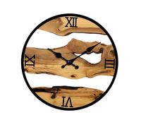 XLWLLNJ Reloj de Pared Decorativo de Madera, Reloj de Pared Retro, Reloj Silencios, Reloj Decorativo de Pared para Habitación Infantil, Salón, Aula, Cocina y Oficina, Números Romanos