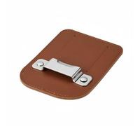 XLWLLNJ Soporte para Medidor Portacinta Métrica Funda de Trabajo Clip de Cinturón Organizador de Herramientas en Cuero PU con Refuerzos y para Cintas con Clip, Marrón+Ovalado