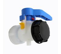 XLWLLNJ Válvula de Flujo Industrial Válvula Mariposa IBC Grifo Depósito Llave Contenedor con Conexión Lateral Segura y Pasador, Válvula De Mariposa De 2 Pulgadas, Rosca Gruesa De 62mm