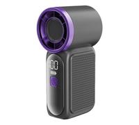 XLWLLNJ Ventilador de Mano de Bolsillo Multiusos Compacto con Pantalla LED, Accesorios Portátiles para Camping, Hogar, Viajes Y Maquillaje para Mujeres Y, Negro