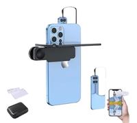 XLWXDD Mirror Effect Lens - Capture Stunning Reflections Instantly, Smart Phone Camera Mirror Reflection Clip Kit, Adjustable HD Glass Vertical Clip on Selfie Mirror for Outdoor Travel (Black)