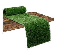 XLX TURF Camino de mesa de césped artificial de 12 x 108 pulgadas, plantas sintéticas verdes, centro de mesa, decoración de boda, fiesta, baby shower