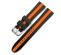 XLXKGPGKMK Compatible con correas de reloj silicona suave Adecuado for relojes inteligentes tradicionales tanto for hombres como for mujeres(Orange,22mm)
