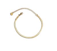 XLXKGPGKMK Conjunto de Pulsera Personalizada Simple y versátil con Cadena Desnuda Lisa Que no se desvanece for Mujer(Blade Chain)