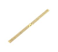 XLXKGPGKMK Correa de Acero Inoxidable for Mujer con liberación rápida y reemplazo Metal Ajustable(Gold,10mm)