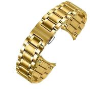 XLXKGPGKMK Correa de Acero Inoxidable Que reemplaza la Correa metálica Ajustable for Hombres y Mujeres(Golden,18mm)