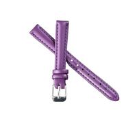 XLXKGPGKMK Correa de Cuero for Desmontaje y Reemplazo Rápido Vintage for Hombres Mujeres Gruesa Suave(Deep Purple (Silver),24mm)