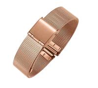 XLXKGPGKMK Correa de malla gruesa acero inoxidable for hombre con liberación rápida y resistente ajustable(Rose Gold B,20mm)