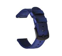 XLXKGPGKMK Correa de Nailon Ajustable Universal for Relojes Inteligentes 18 mm, 20, 22 y 24(Blue (Black Button),18mm)