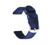XLXKGPGKMK Correa de Nailon Ajustable y Desmontable Repuesto for Hombre Mujer(Deep Blue (Silver Button),20mm)