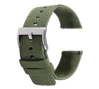 XLXKGPGKMK Correa de Nailon Lona for Hombre y Mujer, Transpirable, Ajustable, 20 mm, 22(Green,22mm)