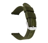 XLXKGPGKMK Correa de Reloj Estilo Retro con Repuesto Tela Nailon Que Puede ser Adecuada for Hombres y Mujeres(Green,18mm)