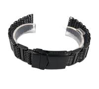 XLXKGPGKMK Correa de Reloj Milan Mesh Ring Compatible con Correas Acero Inoxidable for Hombre y Mujer(Black,22mm)