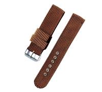 XLXKGPGKMK Correa de Reloj Nailon Universal Repuesto 18 mm, 20, 22 y 24 con Hebilla Ajustable(Brown,24mm)