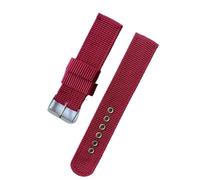 XLXKGPGKMK Correa de Reloj Nailon Universal Repuesto 18 mm, 20, 22 y 24 con Hebilla Ajustable(Red,24mm)