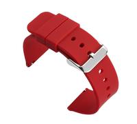 XLXKGPGKMK Correa de reloj silicona liberación rápida, repuesto goma suave, hebilla acero inoxidable(Deep Red,24mm)