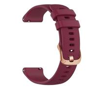 XLXKGPGKMK Correa de reloj silicona repuesto goma liberación rápida con hebilla acero inoxidable(Deep red,22mm)