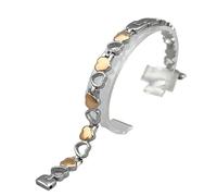 XLXKGPGKMK Correa de Repuesto Compatible con Relojes Mujer Acero Inoxidable Que se Pueden Desmontar rápidamente(Silver and Rose Gold,8mm)