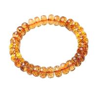XLXKGPGKMK Cuentas de ábaco grabadas brasileñas naturales cristal amarillo que curan la riqueza y elasticidad ajustable a moda for hombres mujeres