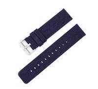 XLXKGPGKMK La Correa de Nailon Viene Cuenta con una Hebilla cepillada liberación rápida for Mujeres Hombres(Deep Blue (Silver Buckle),22mm)