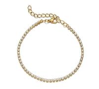 XLXKGPGKMK Pulsera Brillante for Mujer, Incrustaciones De Acero Titanio Dorado Y Circón, Joyería Muñeca Fiesta Elegante, Un Regalo for Ella