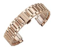 XLXKGPGKMK Pulsera de Acero Inoxidable con Cierre Doble Vuelta for Hombre y Mujer(Rose Gold A,24mm)