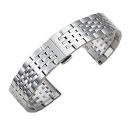 XLXKGPGKMK Pulsera de Acero Inoxidable con Cierre Doble Vuelta for Hombre y Mujer(Silver B,16mm)