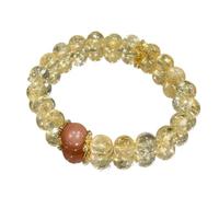 XLXKGPGKMK Pulsera de cuentas elásticas cristal protección energética 8 mm perfecta for regalos mujeres - energía positiva for reparación piedras preciosas(16-17cm)