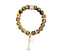 XLXKGPGKMK Pulsera de mujer con piedra ojo tigre cristal amarillo Natural que busca riqueza for regalar a amigos(Gold)