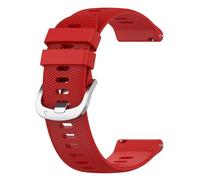 XLXKGPGKMK Silicone Strap with Quick Release Rubber Suitable for Men and Women Stainless Steel Buckle(Red,20mm)