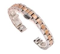 XLXKGPGKMK Stainless Steel Strap Quick Release Replacement Universal Smart Women's Version(Silver and Rose,10mm)