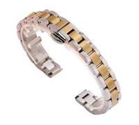 XLXKGPGKMK Stainless Steel Strap Quick Release Replacement Universal Smart Women's Version(Silver and Gold,18mm)