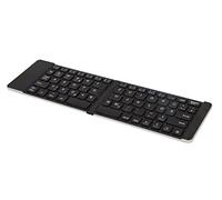 xlyne Teclado Bluetooth para Smartphone/Tableta/Smart TV (Plegable/inalámbrico/práctico/disposición QWERTZ), Color Plateado