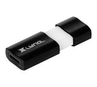 XLYNE Wave - Memoria USB (128 GB│USB 3.0, Mecanismo de Empuje y Pull │Windows, Mac, Linux, Color Negro